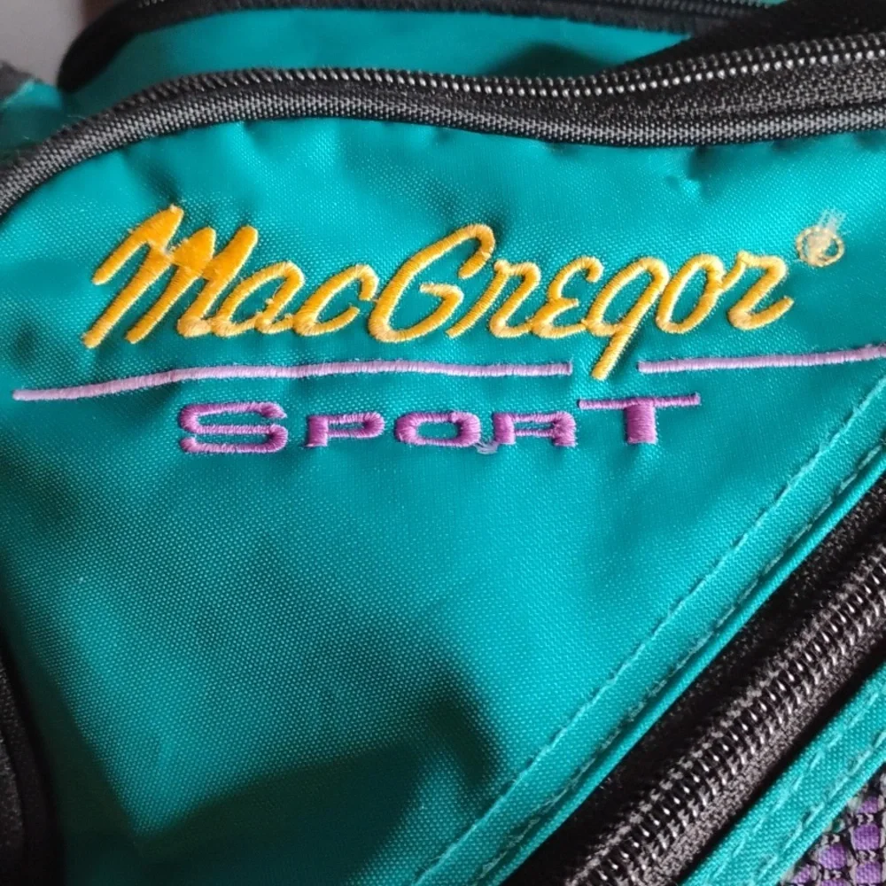 MacGregor Sport Duffle Bag Blue Purple Teal Travel Gym Bag‎ VINTAGE